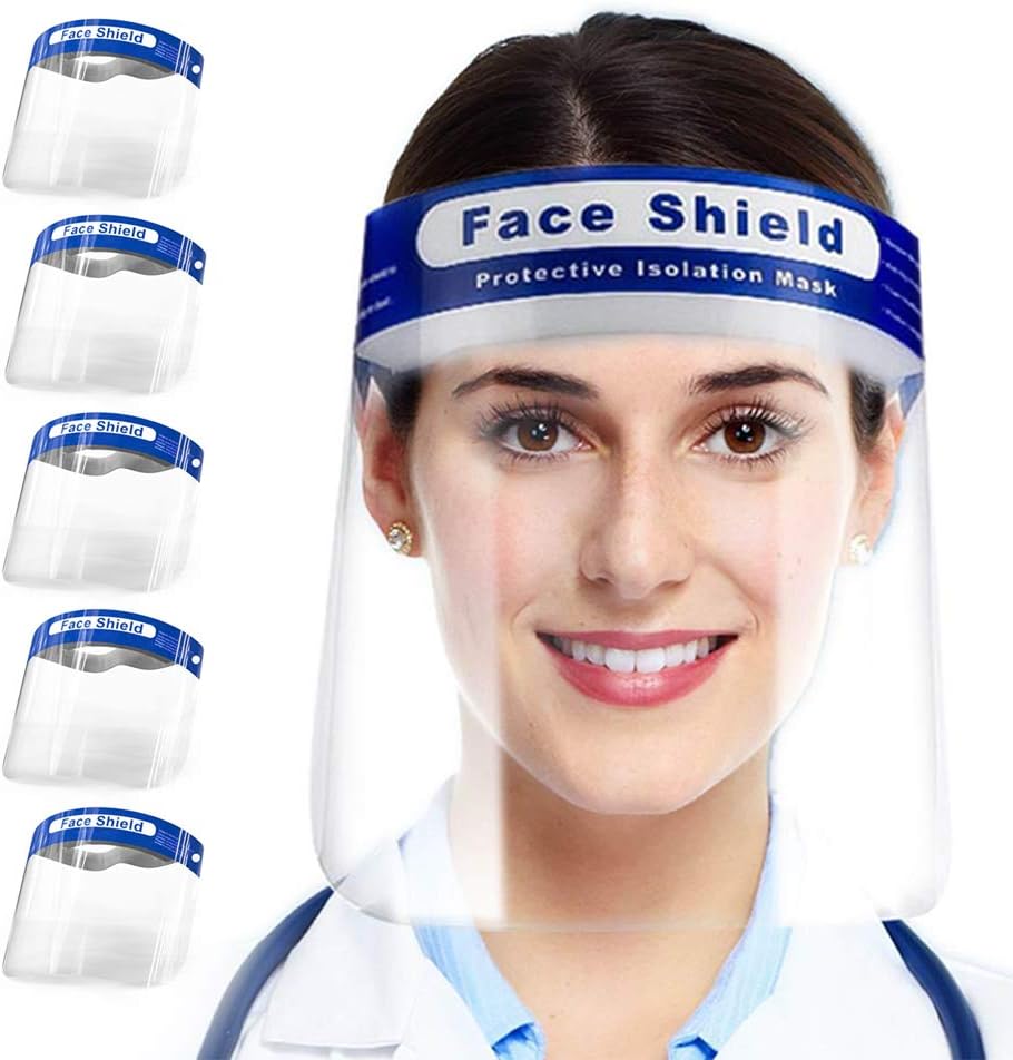Face Protective Shield Visor | Protective Clear Film Elastic Band and Comfort Sponge | Oil Fume | Prevent Saliva | Spitting Anti-Fog Lens for Daily activities and Working - UK Seller (5)