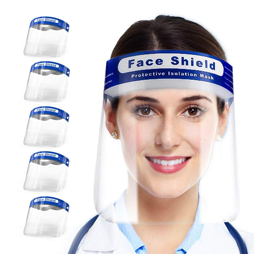 Face Protective Shield Visor | Protective Clear Film Elastic Band and Comfort Sponge | Oil Fume | Prevent Saliva | Spitting Anti-Fog Lens for Daily activities and Working - UK Seller (5)