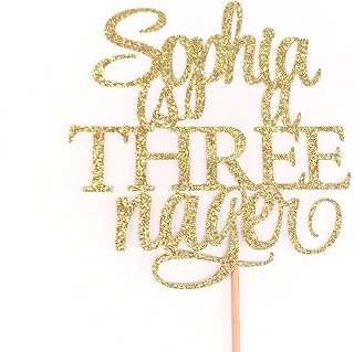 Atelier Elegance ANY NAME is a Threenager Cake Topper, 3 Cake Topper, 3rd Birthday, Kids