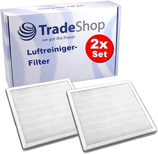 Trade-Shop Juego de filtros de repuesto 6 en 1: 2 prefiltros + 2 filtros combinados (HEPA + carbón activo) para purificador de aire Beurer LR 200 LR 210, sustituye a 660.04