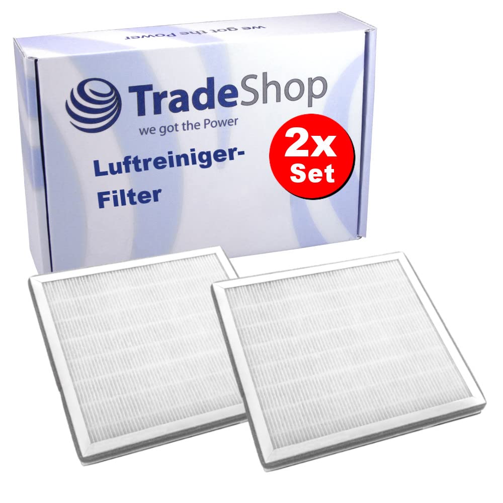 2 x Trade-Shop filterset (voorfilter HEPA-filter actieve koolfilter) voor Beurer LR200 LR-200, LR210 LR-210 vervangt 660.04 / luchtreiniger luchtreiniger