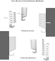 Vista 5 de Soporte de pared para portátil y enrutador WiFi, estante de almacenamiento compatible con laptops/Macbooks/cajas de TV/interruptores de Blanco