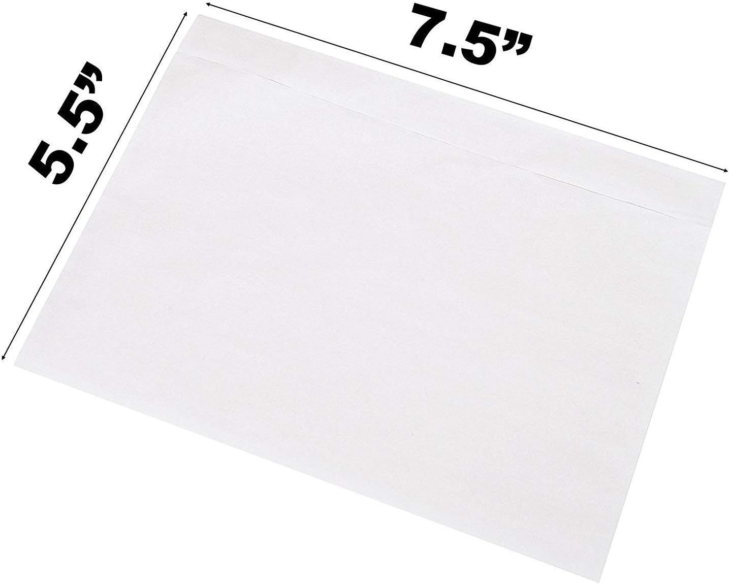 Sales4Less Packing List Envelopes 7.5" X 5.5" Pouches Clear Enclosed Adhesive Bags Pack of 100 : Office Products