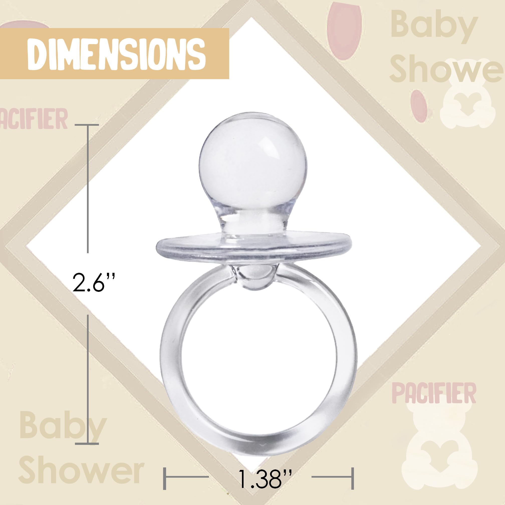 ayyjewel マステ　ベイビーシャワー Amazon.com : Baby Pacifier 2.5
