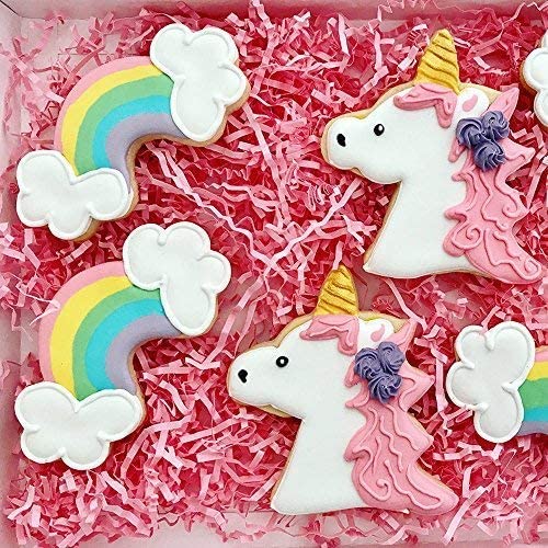 Princess Cookie Cutters 5-Pc Set Made In Usa By Ann Clark, Crown, Dress, Unicorn, Unicorn Head, Rainbow #TOP7