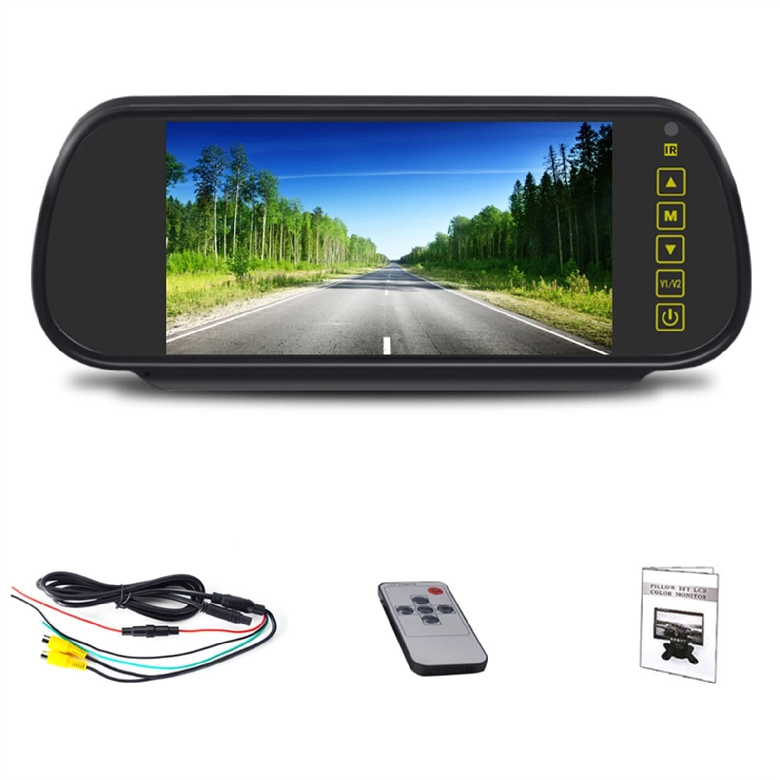 Moniteur LCD TFT 5 Pouces Pour Voiture - Compatible Caméra De Recul, Stationnement, 2 Entrées Vidéo - 6