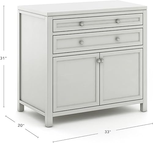 Miniatura 2 de MARTHA STEWART Crafting - Armario de almacenamiento de obras de arte para niños - Gris Armario de almacenamiento de madera para manualidades con