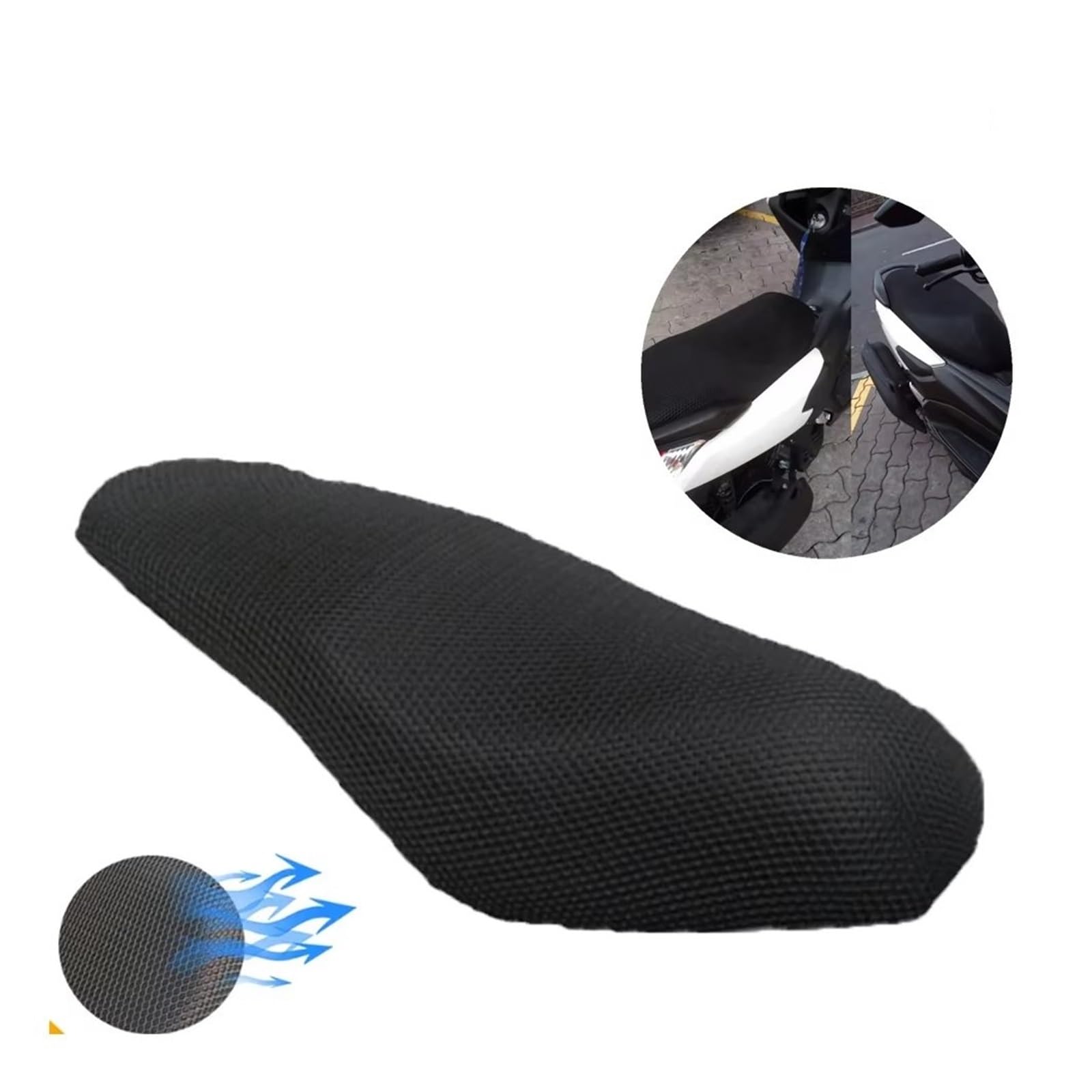 Moto Copri Sedili Per N-MAX Per NMAX 155 125 Per NMAX155 Per NMAX125 Mesh traspirante Coprisedili per moto Isolamento del cuscino