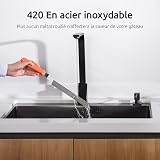 U-Taste Spatola per Glassa, Set di Spatole Offset con Lama da 15cm, 20cm e 25cm, Acciaio Inossidabile 18/0 con Manico in Plastica PP Premium Spatola Angolata per Decorare la Torta Set di 3(Arancia) - 8