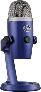 Microfone Condensador USB Blue Yeti Nano com Captação Cardióide e Omnidirecional, Conexão Plug and Play para Podcast, Gravação e Streaming em PC e Mac - Azul