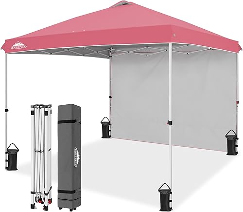 Miniatura 75 de EAGLE PEAK - Tienda de campaña desplegable con toldo, 1 pared lateral, fácil de montar, tienda para eventos, protección solar para exteriores, bolsa