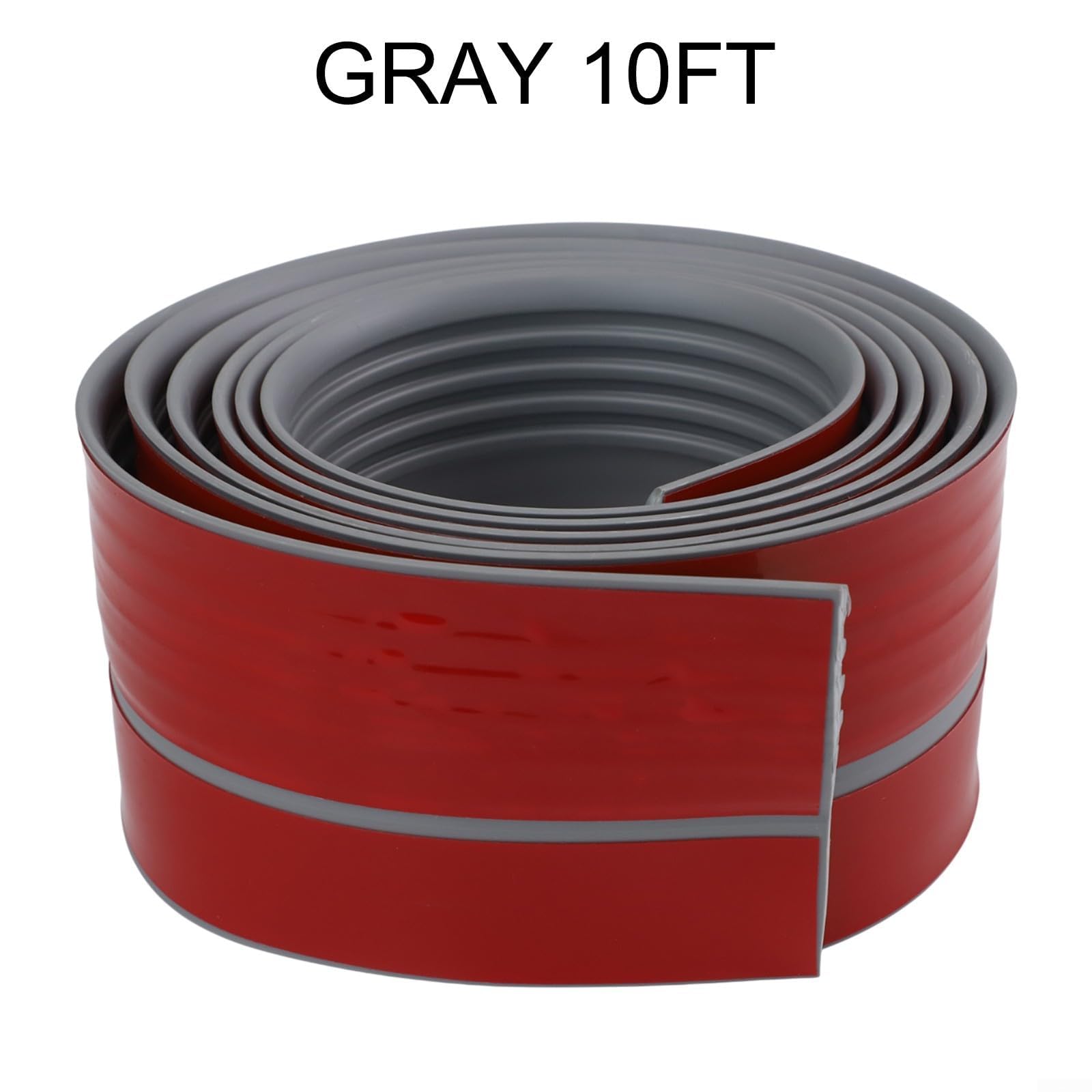 Bordo antiscivolo per gradini, 3 m, in gomma vinilica grigia, per interni ed esterni, perfetto per pavimenti in legno e marmo, sicurezza e durata per il miglioramento della casa