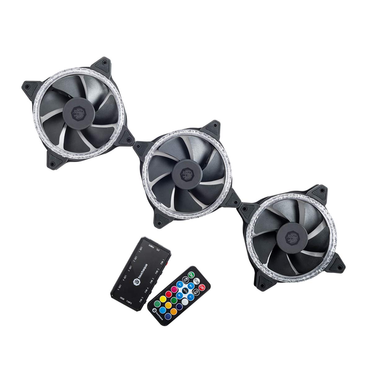 BitspowerTouchaqua Notos Xtal, Digital RGB, 120 Fan, 3-Pack