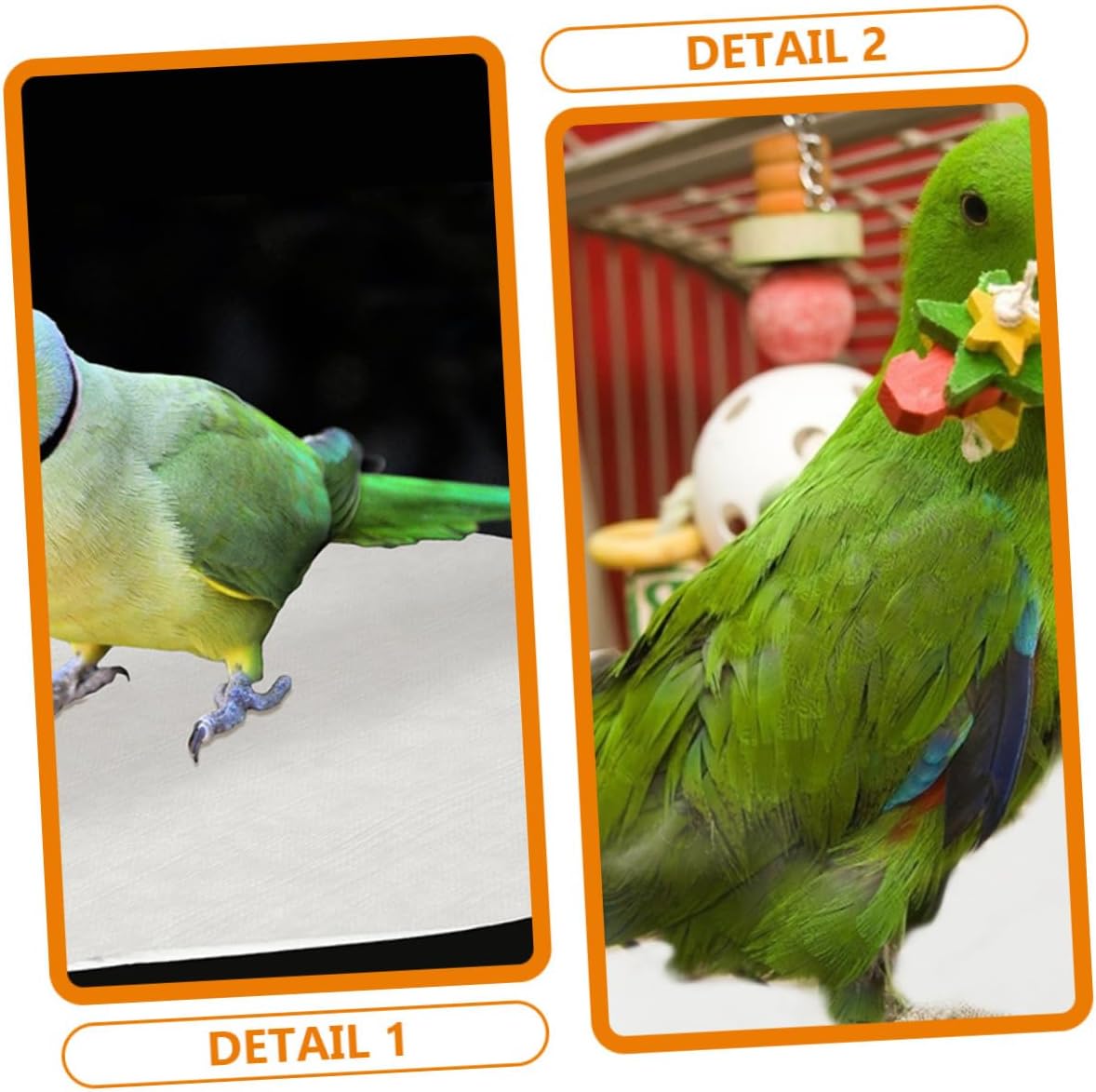 100pcs Non-Woven Bird Cage Liner Sheets for Parrot Cages Absorbent Water-Resistant Safe Breathable for Easy Cleaning