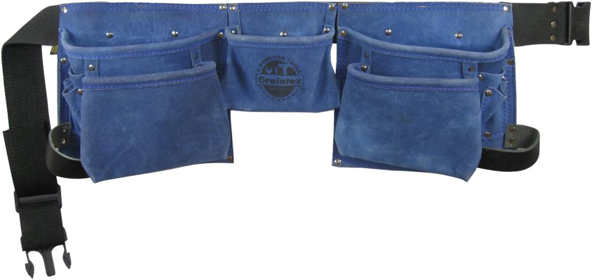 Graintex DS1134 8-Pocket Blue Tool Belt for Women