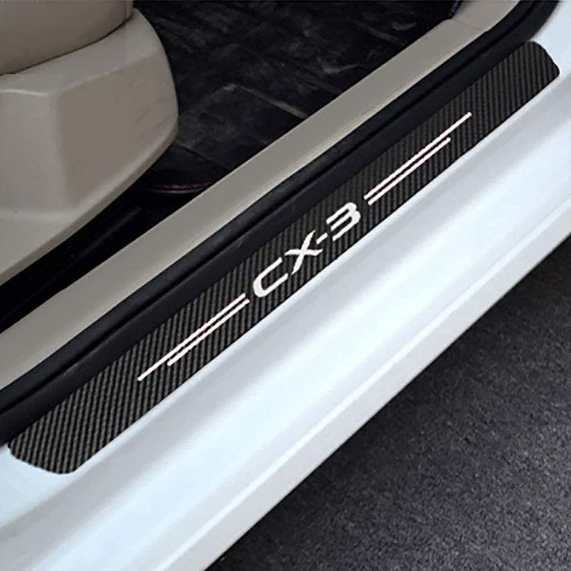 4 stuks Auto Instaplijsten Protector Strips, voor Mazda CX5 CX-5 Drempel Beschermfolie Kick Plate Cover Sticker Auto Accessoires,A 4 stuks Auto Instaplijsten Protector Strips, voor Mazda CX5 CX-5 Drempel Beschermfolie Kick Plate Cover Sticker Auto Accessoires,A