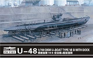 FLYHAWK FH1101 Flyhawk Model 1/700 U Boat Type VIIB U-48 with Dock Plastic Model Etched Parts Masking Sheet