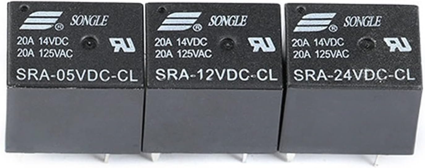 20PCS Relays SRA-05VDC-CL SRA-12VDC-CL SRA-24VDC-CL 5V 12V 24V 20A 125VAC 5PIN T74 DC Power