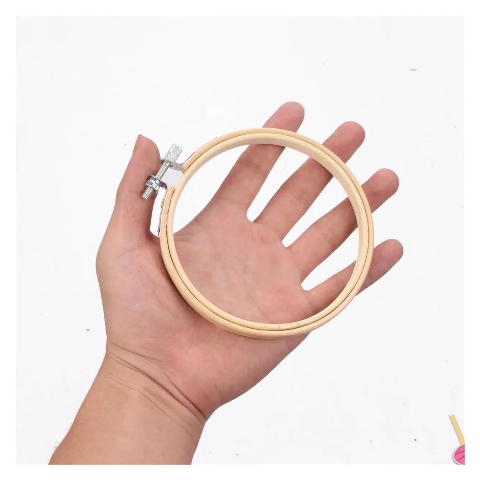 ENSDIEPLS Cross Stitch Hoop Ring, Mini Embroidery Hoop Wood Round Frame Multiple Sizes 8-34 cm DIY Sewing Tool(10cm)