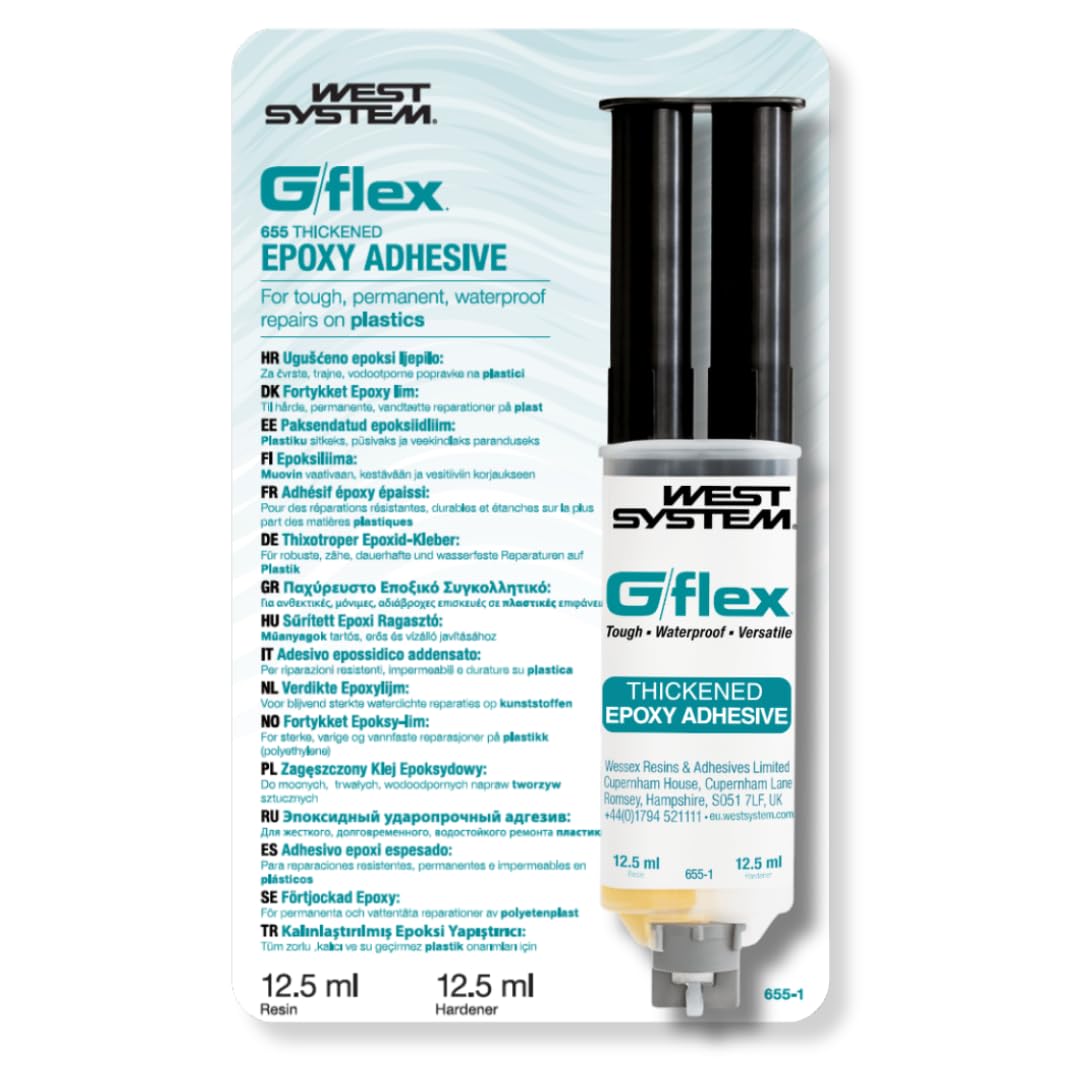 WEST SYSTEM G/flex 655-1 Two Part Epoxy Glue Syringe