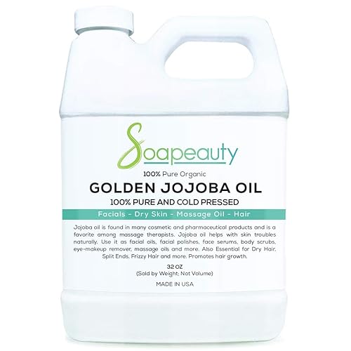 Miniatura 1 de Soapeauty Aceite de jojoba 100% puro crudo sin refinar, dorado prensado en frío, 4 onzas a 7 libras (32 onzas)