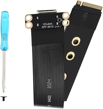 2280 NGFF PCI-E4.0 M.2 M-key to Oculink SFF-8612 SFF-8611 Laptop Extension Cable 15cm for NVME U.2 SSD Egpu