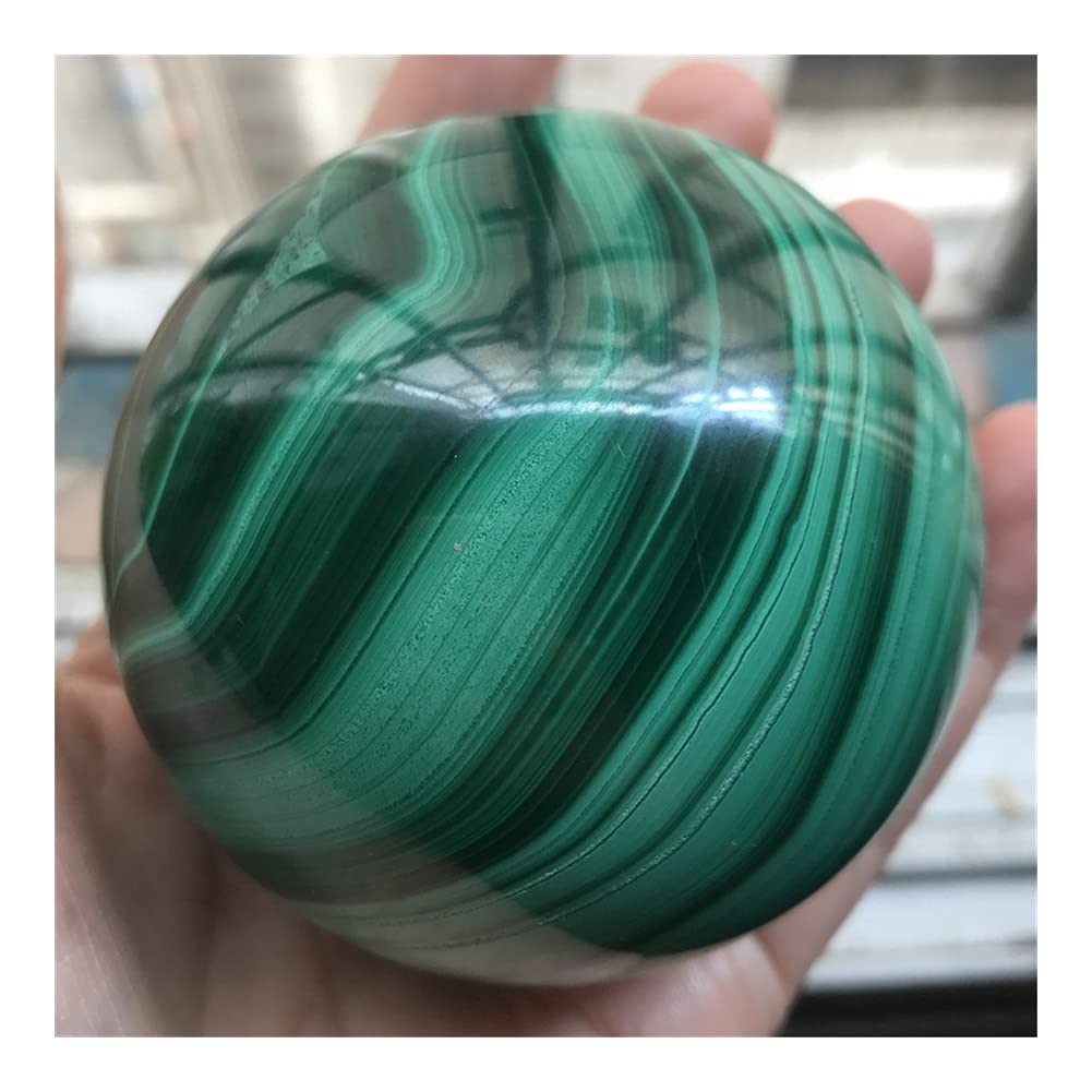 Esfera de malaquita natural de 50mm para decoración mineral geométrica
