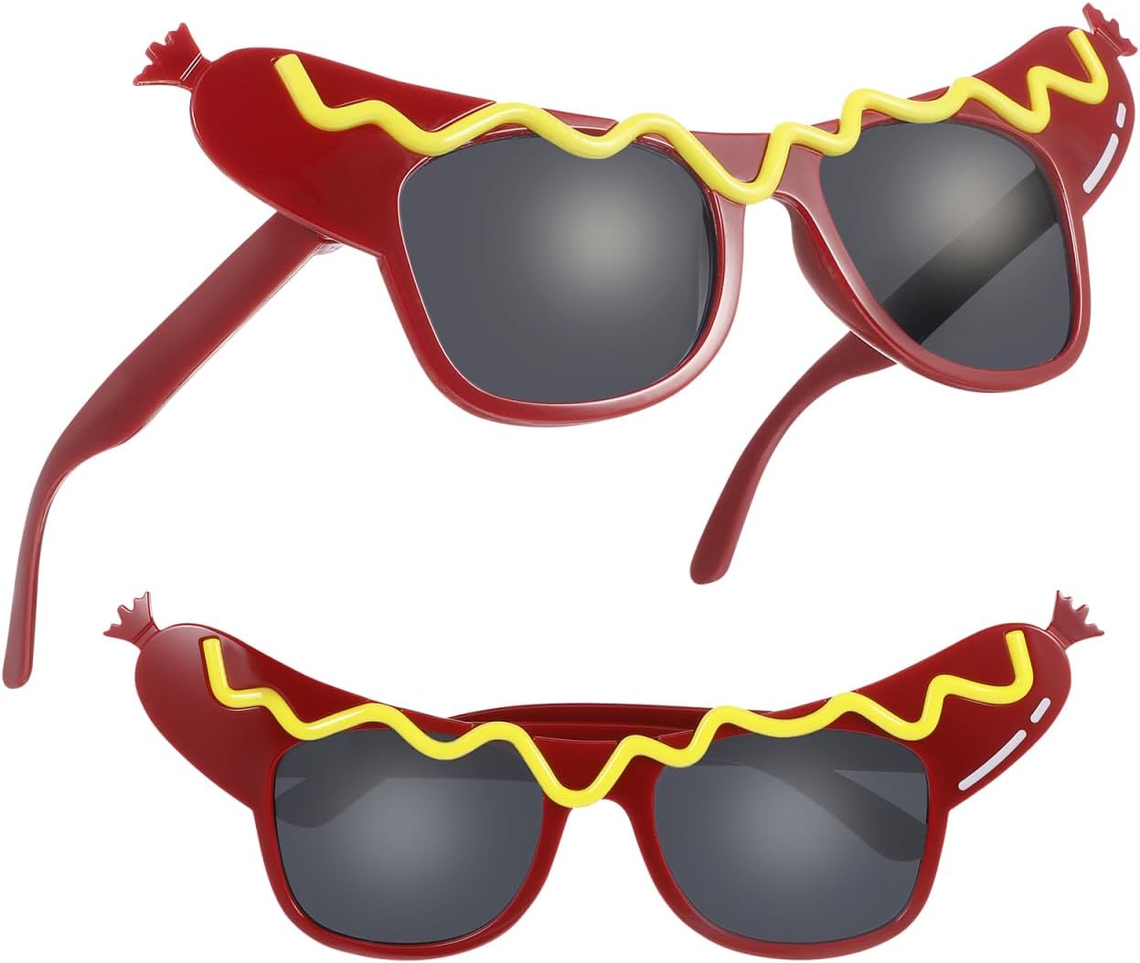 SEWACC 2pcs Funny Party Glasses Dance Party Makeup Costume Sunglasses Hot Dog Eyeglasses Cool Shaped Party Eyeglasses Photo Booth Prop Party Favor