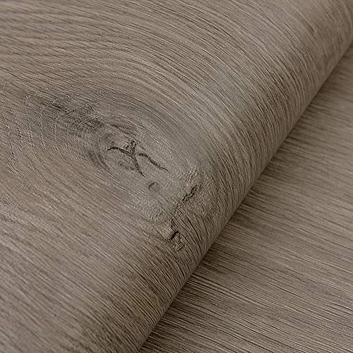 Self Adhesive Gray Oak Wood Contact Paper Shelf Liner for Bathroom Kitchen Cabinets Countertop Table Desk Door Decal 24x117 Inches - Thumbnail 3