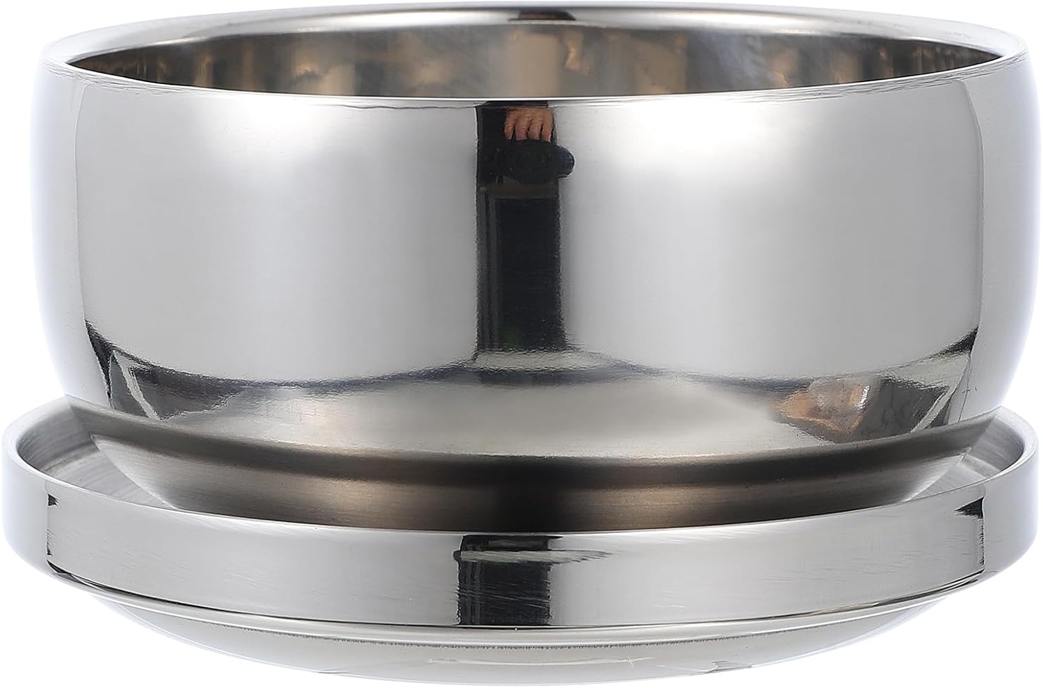 Lidded Stainless Steel Shaving Soap Bowl ’s Shaving Container with Foam Bubble Bowl for Home and Travel Use