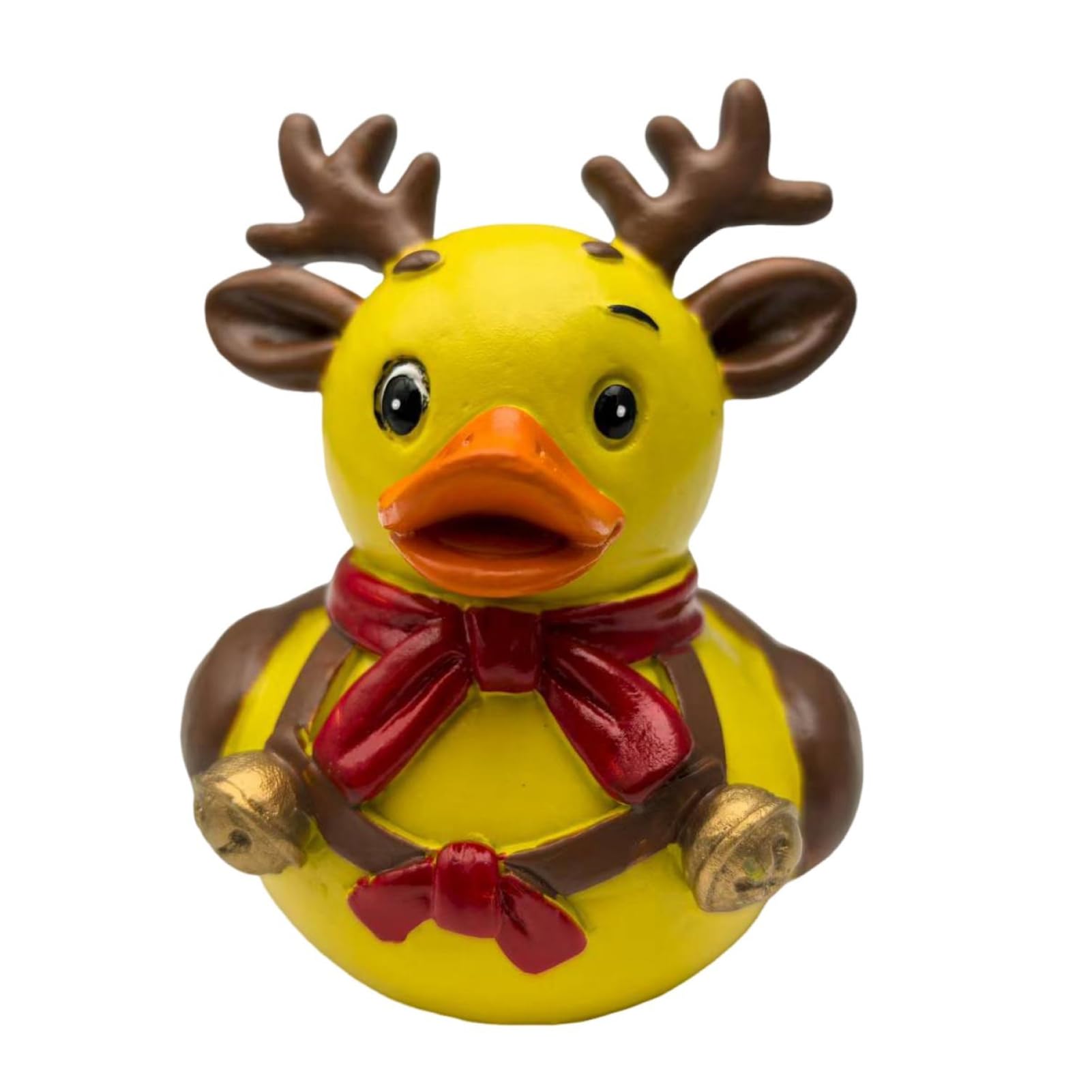 pidodou Christmas Duck Figurine Santa Claus Reindeer Elf Snowman Resin Animal Sculpture Xmas Holiday Party Tabletop Decoration Ornament 8cmB