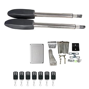 Automatic Dual Barrier Swing Arm Boom Gate Motor DC24V Opener Actuator Engine With Remote Control Kit Optional 400kg Door OpenerBianco