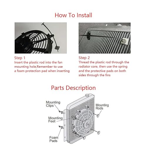 Miniatura 3 de Kit de montaje de ventilador de radiador eléctrico, compatible con ventilador de refrigeración eléctrico de 7 a 16 pulgadas y enfriador de