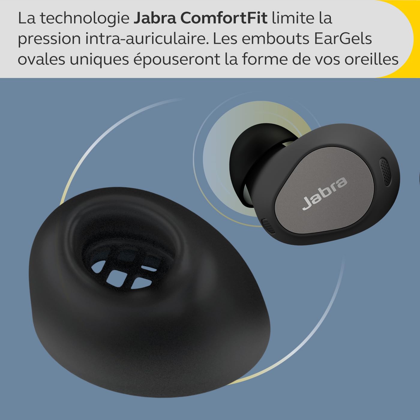 Jabra Elite 10 - Écouteurs sans Fil Bluetooth Intra-Auriculaires - Technologie Advanced Active Noise Cancellation - 6 Microphones intégrés, Son Dolby Atmos - Noir Titanium