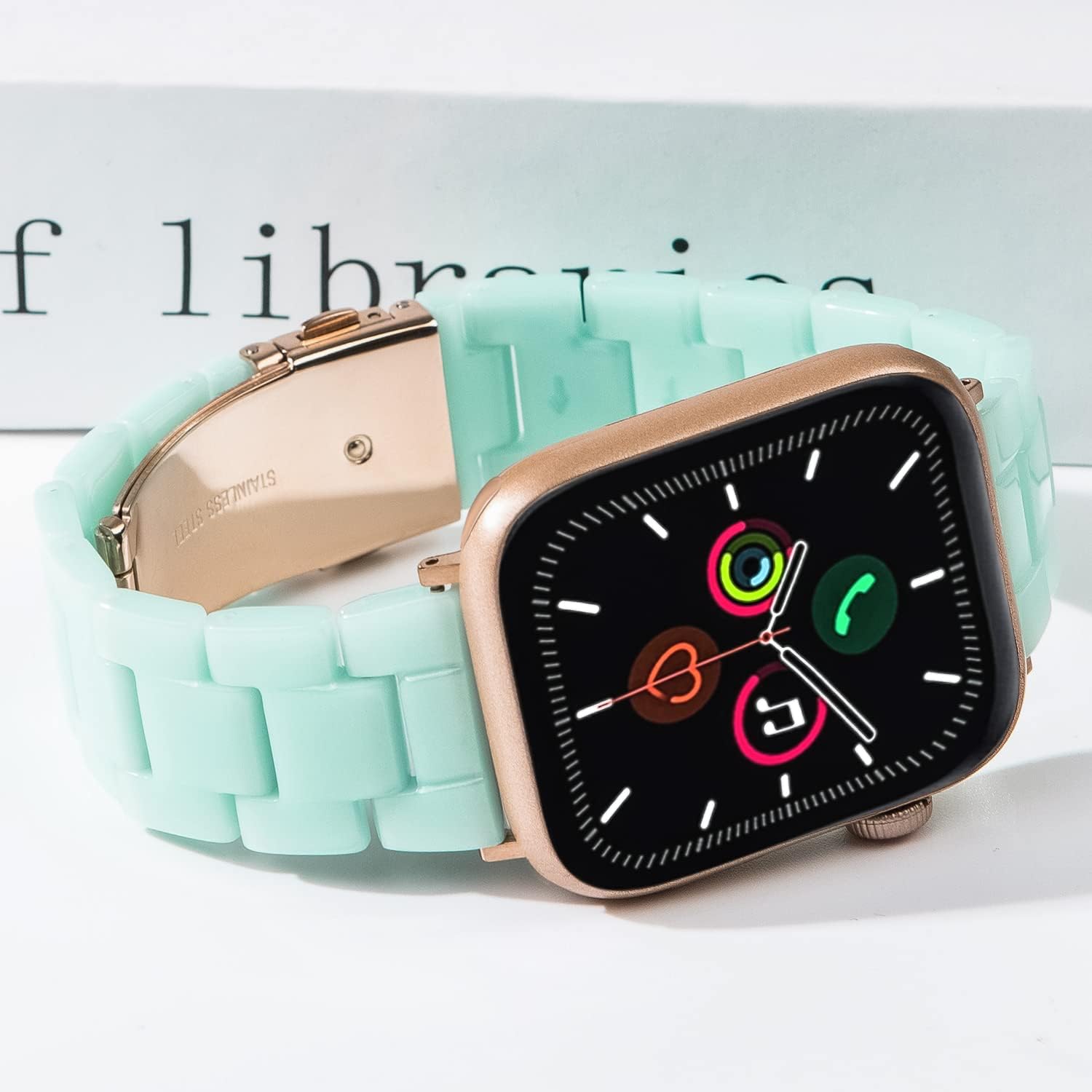 HOPO Resin Bands Compatible With Apple Watch Band iWatch Band For Women Men image 5