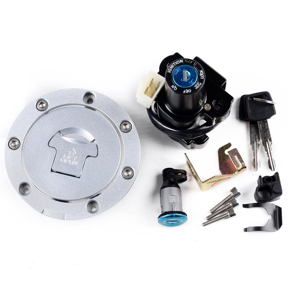 Compatible with Honda CBR1000RR CBR600RR Ignition Switch Seat Lock Key Fuel Gas Tank Cap Cover Motorcycle Ignition Switch Lock Set