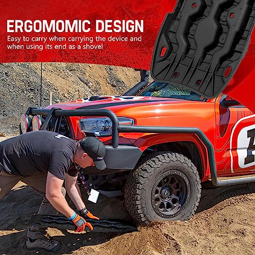 Fieryred Traction Boards Offroad, Recovery Boards With 2 Leashes, 2Pcs Traction Mat Recovery Tracks For Sand Mud Snow Track Tire Ladder 4X4 #TOP3