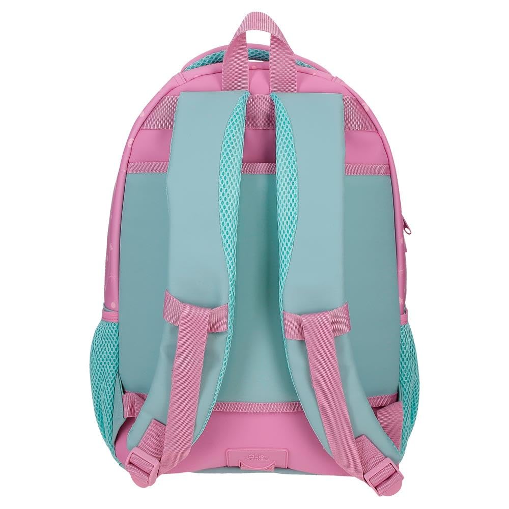 Disney Stitch Little Destruction Mochila infantil, mochila escolar, fabricada en Poliéster, bolsillos laterales, tirantes anchos ajustables de Joumma Bags