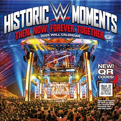 TURNER LICENSING Wwe Historic Events Calendar 2025 12x12 Team Wall Calendar (25998012200)