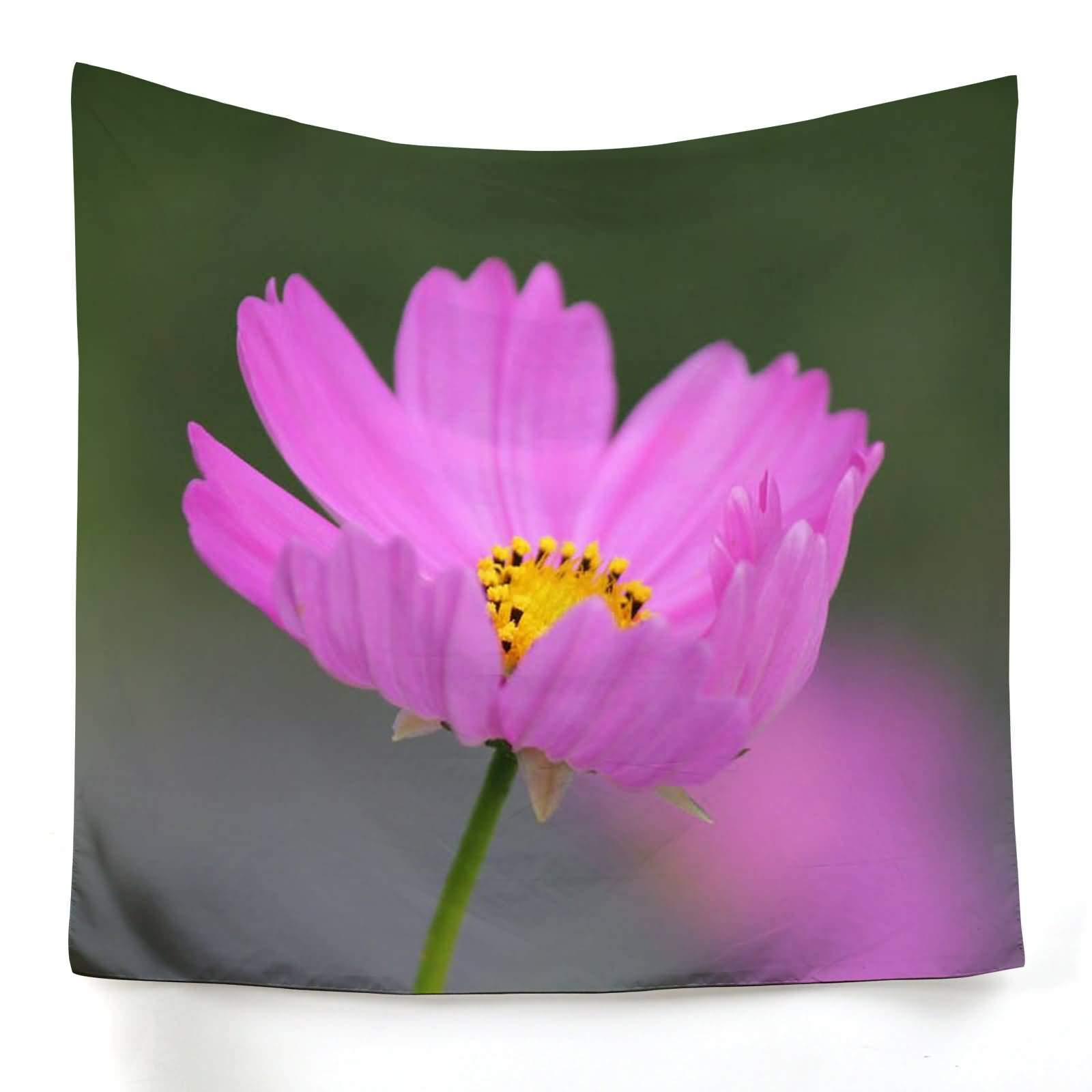 Tapisserie murale toile imprimé mode rose fleur grand format 150x130