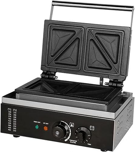 Miniatura 9 de Máquina de gofres comercial, máquina eléctrica antiadherente de 1550 W con revestimiento de teflón, horneador de gofres ajustable de 122-572 ℉