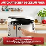 Tefal Fritteuse Filtra One, 1.900 W, Kapazität 1,2 Kg, Clean-Oil-System, Auffangsieb für Frittierreste, wärmeisoliert, spülmaschinenfest, weiß, FF1631 – Bild 5