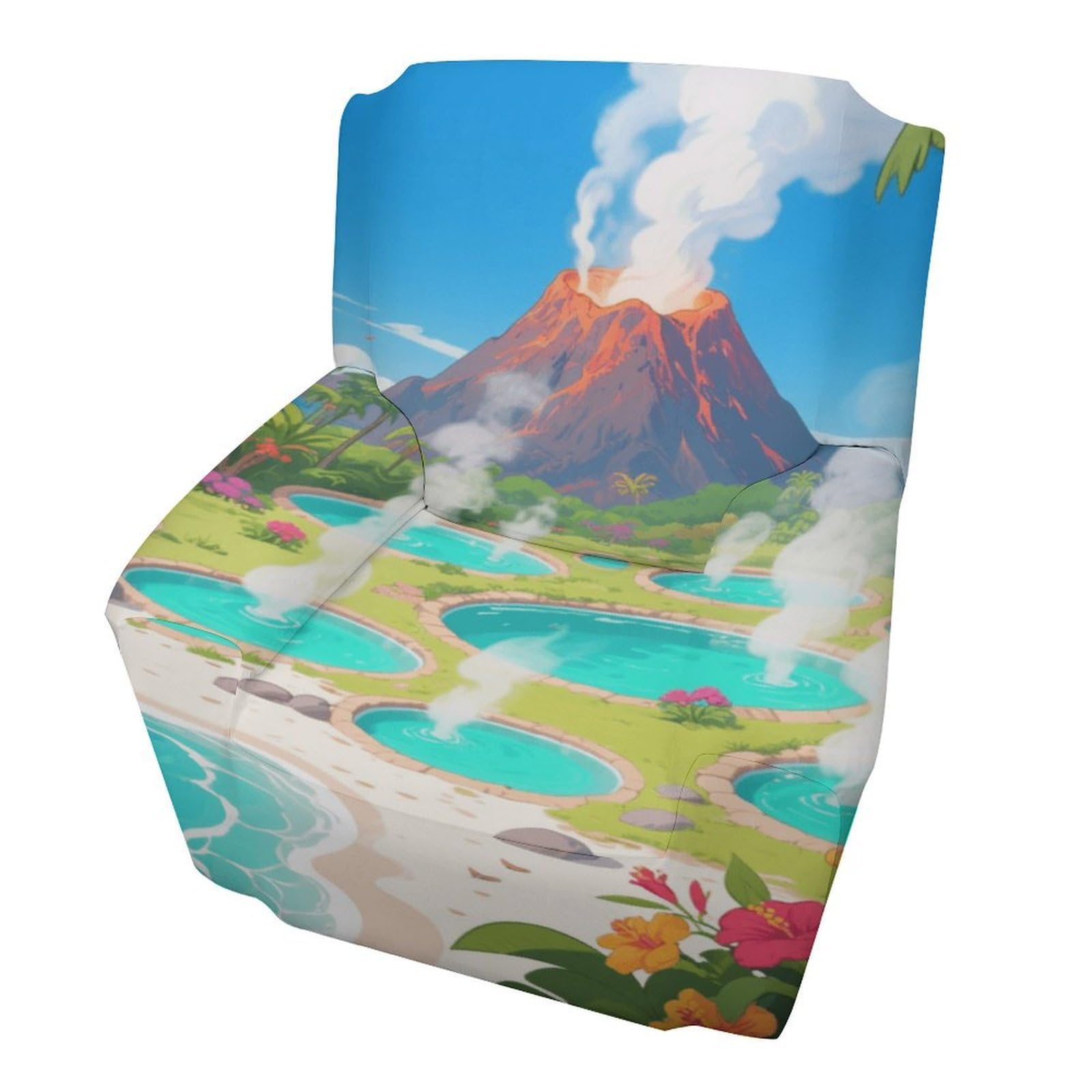 Fekiloot Style Hot Spring Volcanic Island Couch Cover Sofa Cover Sofa Slipcover