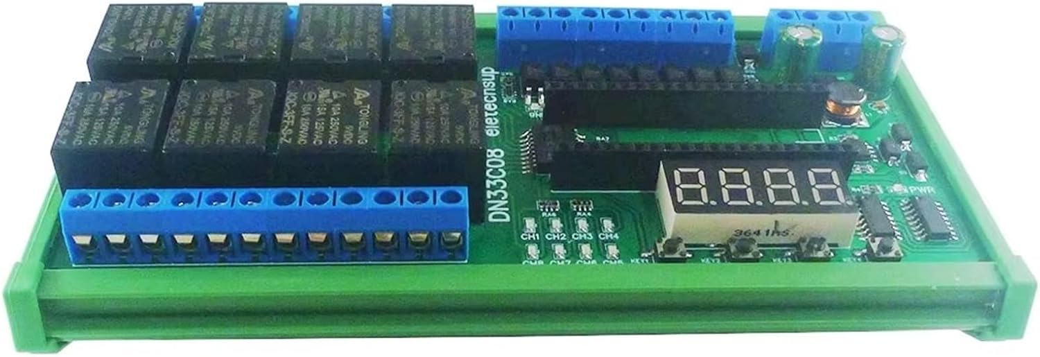 8ch RS485 Simple PLC IO Expanding Board Multifunction Delay Relay Module for RasPi RPI Raspberry Pi Pico Python C++(with Shell)