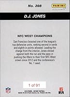 Vista 2 de 2019 Panini Instant Football Playoffs #208 D.J. Jones San Francisco 49ers Print Run 91 NFC West Champions Official NFL Trading Card