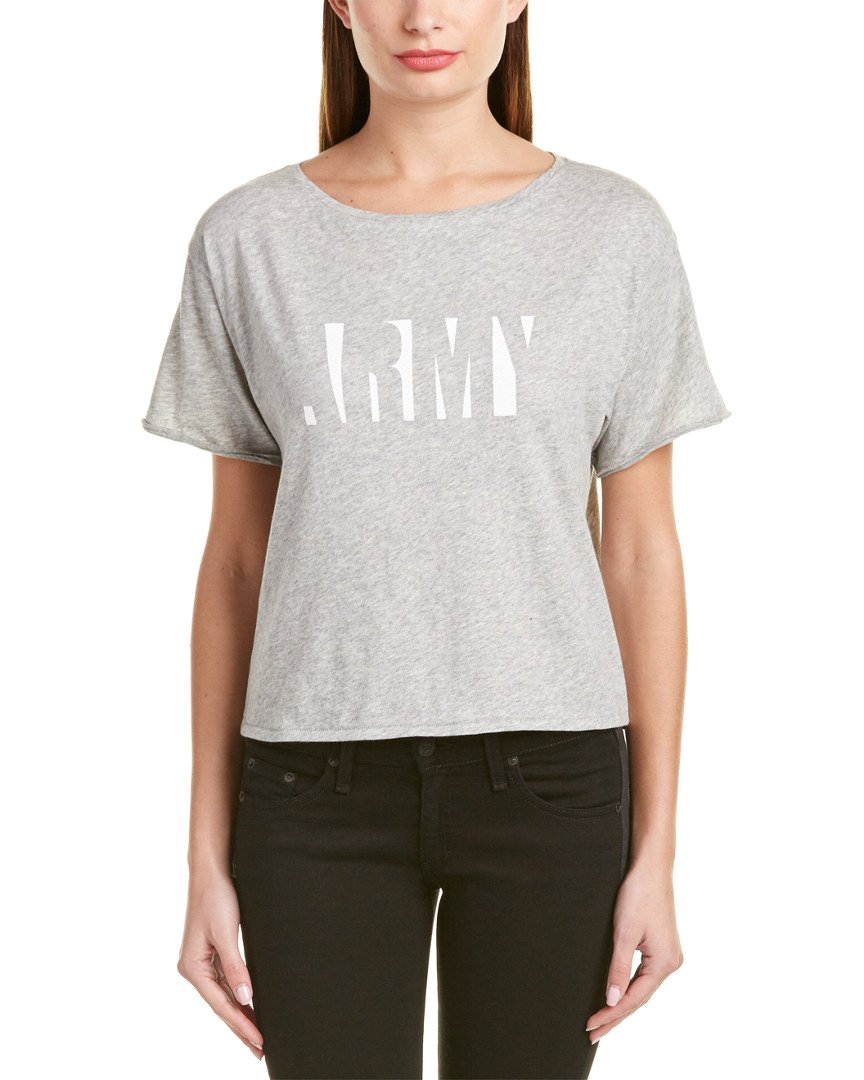 Heather Gray Graphic X-Boyfriend Cropped Tee