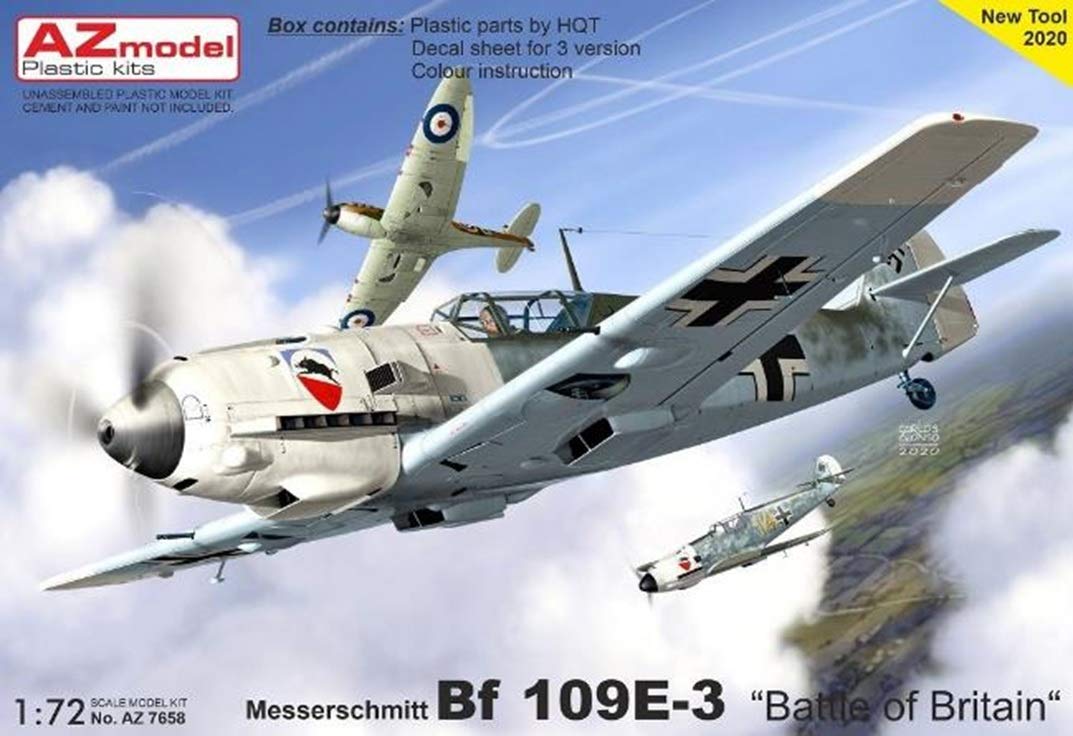 Amazon | AZモデル 1/72 ドイツ空軍 メッサーシュミット Bf109E-3