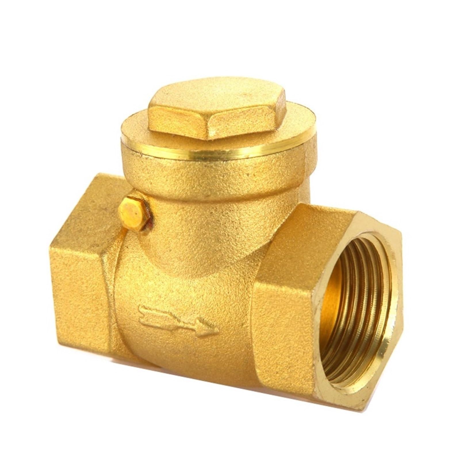 Vanne de canalisation DN15 20 25 32 40 50 avec clapet anti-retour horizontal anti-retour à double fil intérieur en laiton et clapet anti-retour