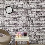 RAUGAJ Materiales de construcción-Paneles de pared 3D con diseño de ladrillo gris claro 10 piezas EPS Hardware
