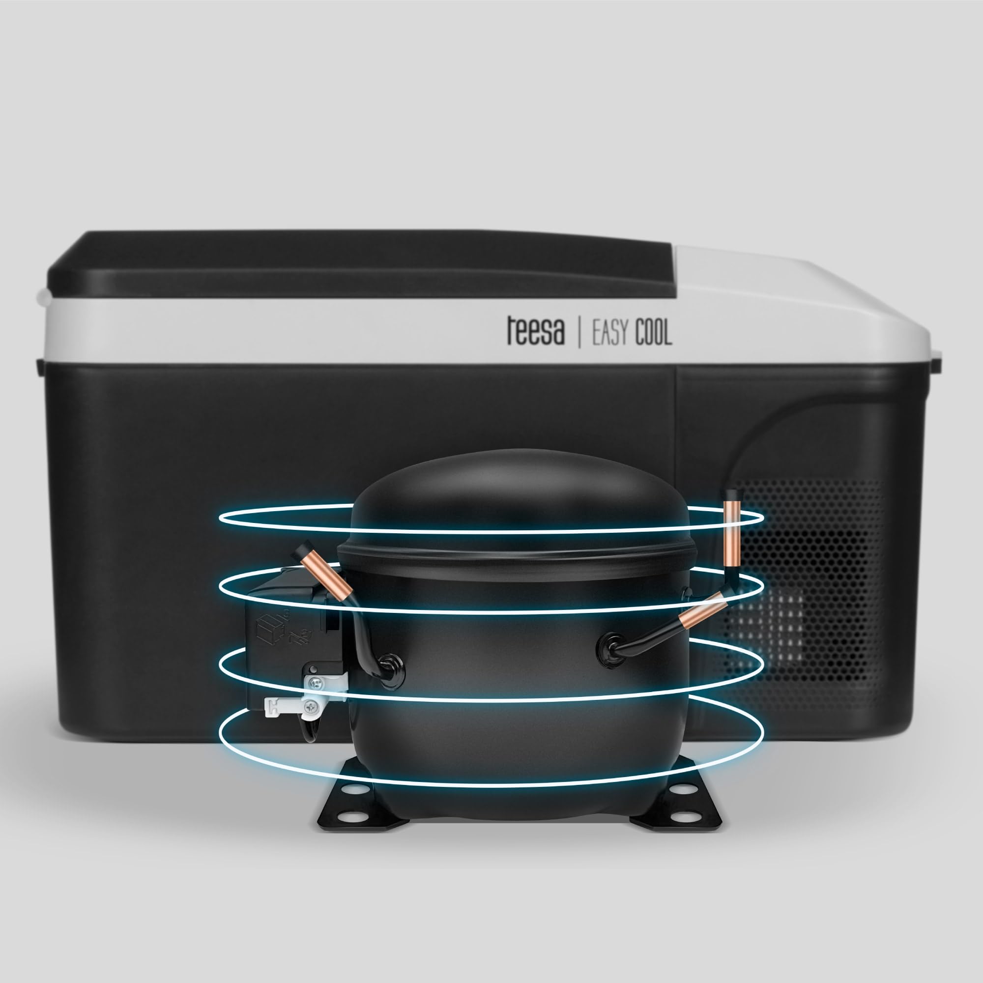 Teesa Compressore professionale da parete con funzione di congelamento ~ 22 °C, capacità 13 l, DC12/24 V AC 230 V, pannello di controllo touch a LED, TSA5008